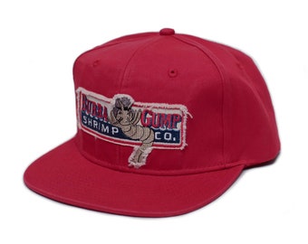 Bubba Gump Shrimp Co. Hat Embroidered Distressed Cap Red