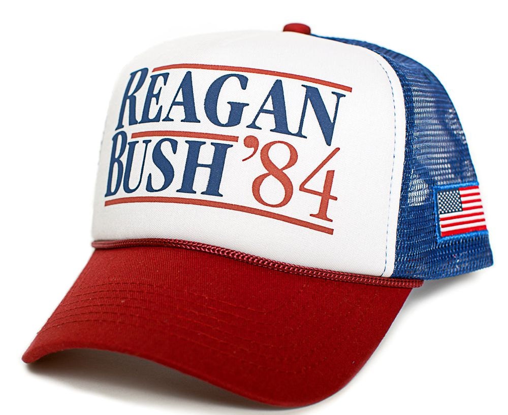 Custom Reagan Bush 84 Curved Hat Back to Back World War Champs | Etsy