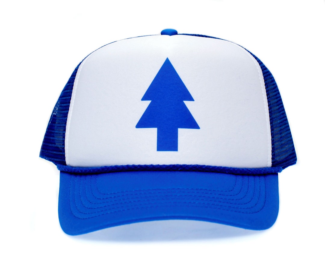 Dipper Hat Cap Blue Pine Tree Adultunisex One Size Trucker Etsy