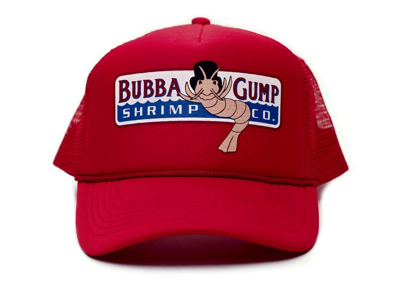Custom Bubba Gump Shrimp Co Printed Unisex Adult Truckers Hat Cap Red Solid