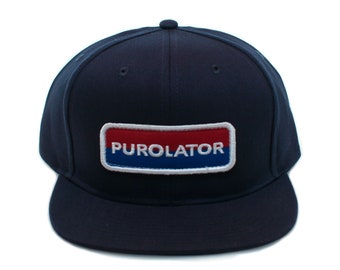 Purolator Hat Handmade Cole Harry Hogge Racing Car Embroidered Cap Navy