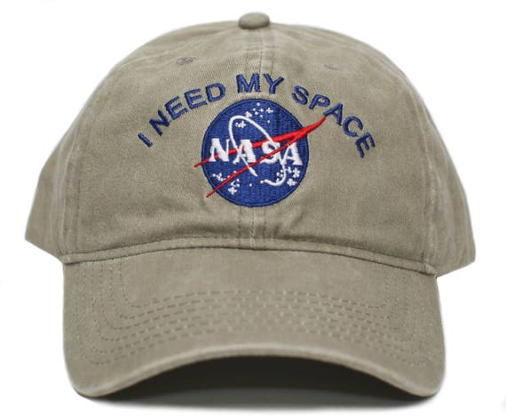 Oversize XXL NASA I Need My Space Embroidered Washed Trucker Mesh Cap