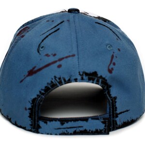 Cappello da baseball fatto a mano con macchie e sporco dipinto a mano personalizzato di Clementine, ardesia unisex immagine 3