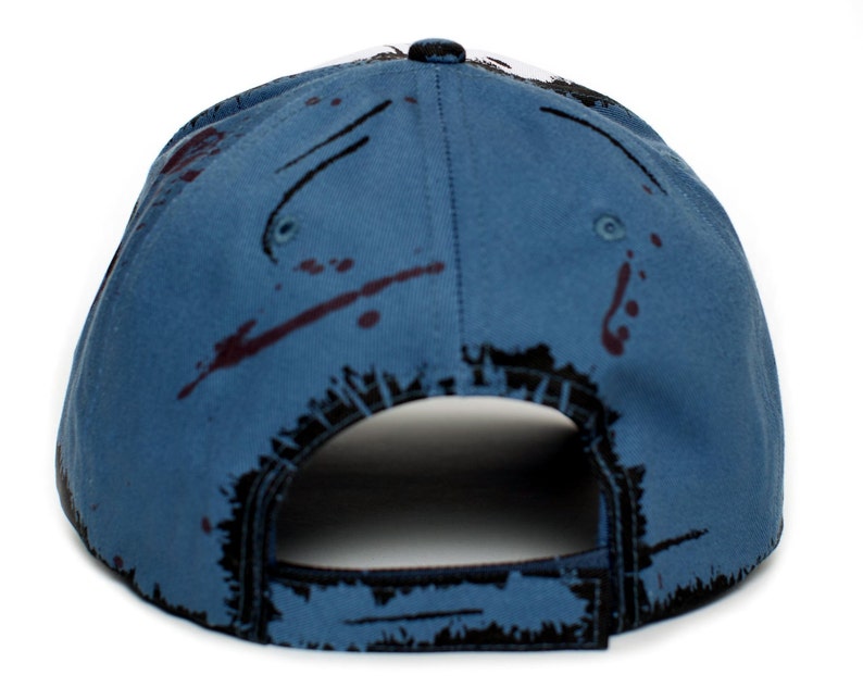 Cappello da baseball fatto a mano con macchie e sporco dipinto a mano personalizzato di Clementine, ardesia unisex immagine 3