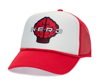 NERD Red NEPTUNES Trucker Hat Mesh Hat Snapback cap Curved