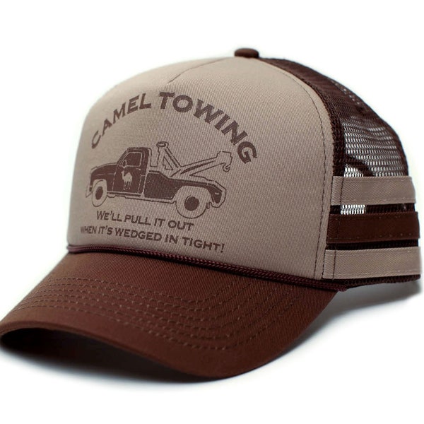 Camel Towing Co. Casquette rigolote faite main marron/havane Truckers