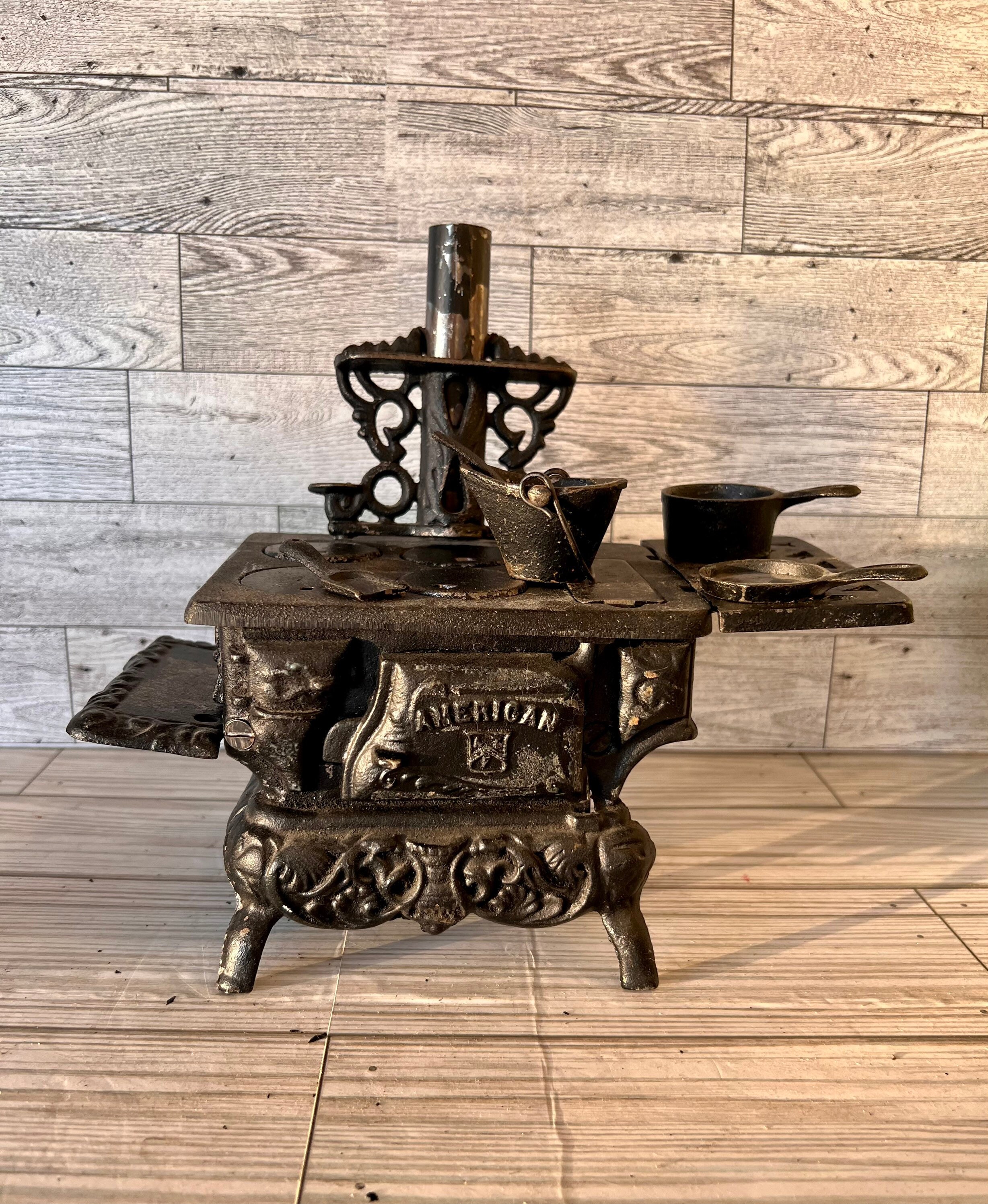 Miniature Cast Iron Wood Burning Stove Salesman Sampler - Etsy