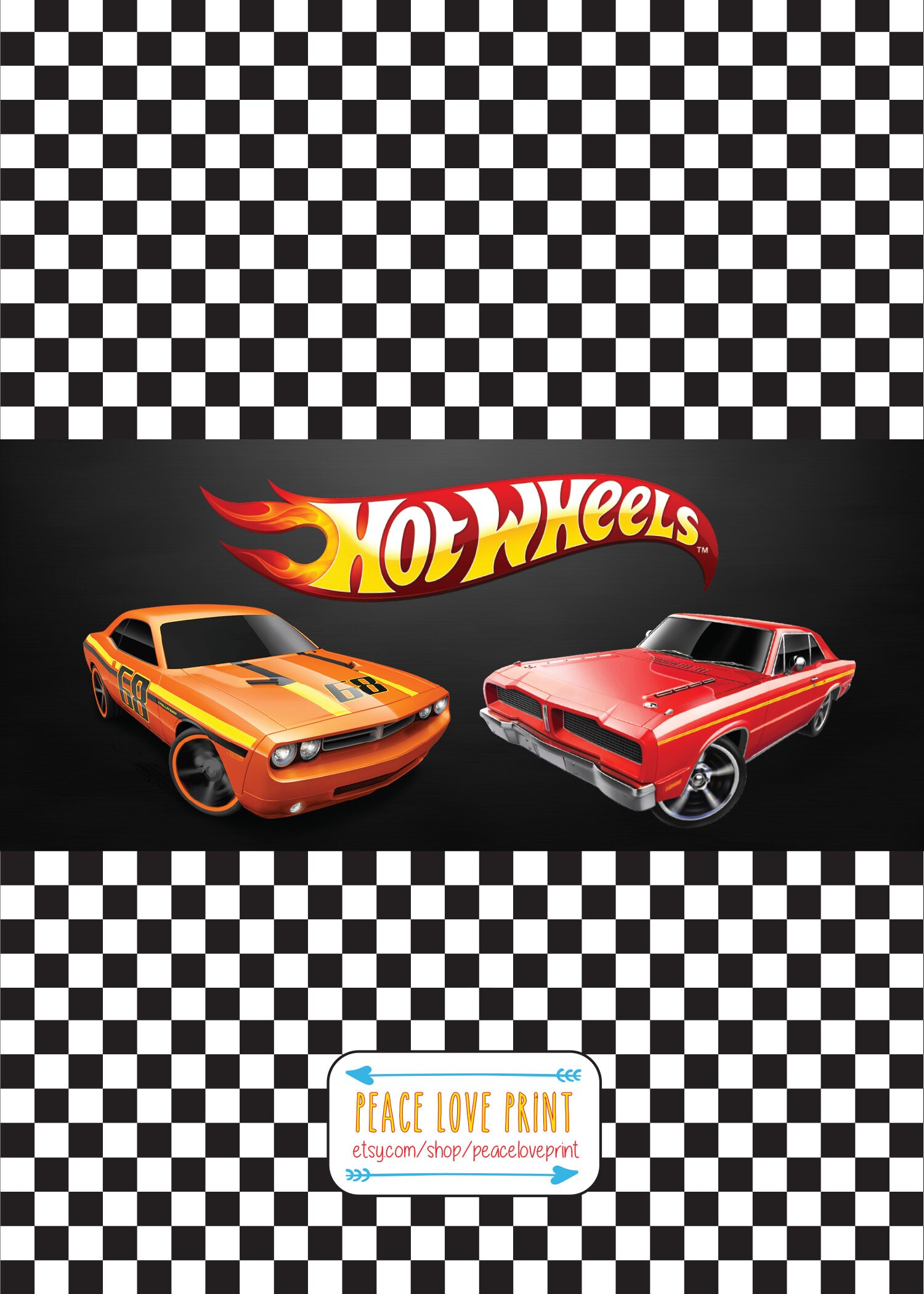 Hot Wheels Printable Birthday Invitation | Etsy