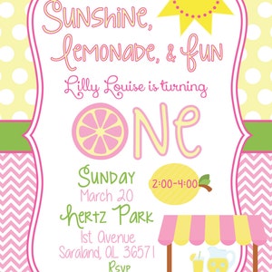 Sunshine and Lemonade 5x7 Printable Birthday Invitation - Etsy