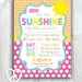 You Are My Sunshine 5x7 Printable Birthday Invitation | Etsy