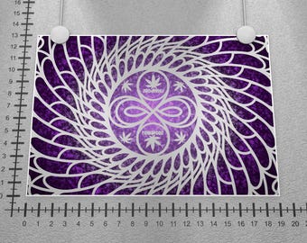 Cannabis Art Poster Limited Edition Prints - Highpodz "Phoenix" (Purple Kush)