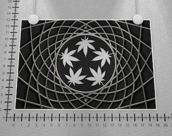 Cannabis Art Poster Limited Edition Prints - Highpodz "HydroCulture" (Silver Haze)