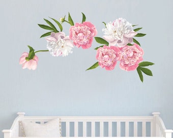 Peony Wall Decals - Floral Wall Decals - Peony Wall Stickers - Peonies Wall Art