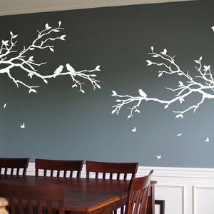 2 x Large Tree Branches Wall Decals Deco Art Sticker Mural with 20 Birds