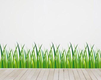 Grass Wall Decal Wall Border Decals Plant Wall Decals