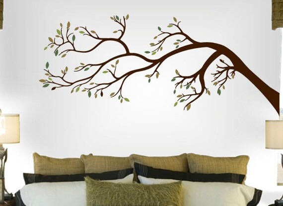72/" wide x 28/" tall Tree Branch with Flowers Wall Decal Deco Art Sticker Mural