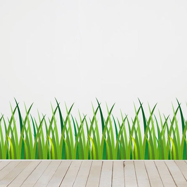 11"x48" - Grass Wall Decal Beautiful Deco Art Sticker Mural - FREE SHIPPING!