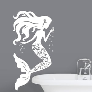 Mermaid Wall Decal Nursery Decor - Girl Decor - Home Decor - Beach Theme