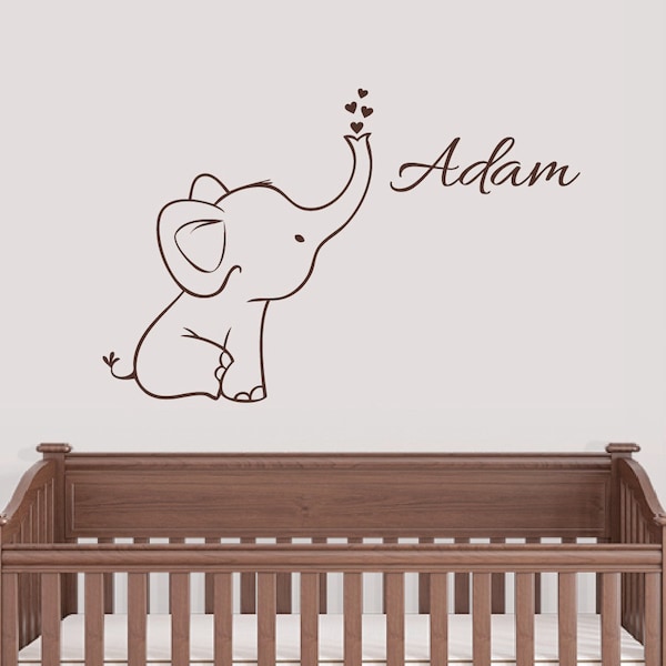 Elephant Wall Decal Etsy