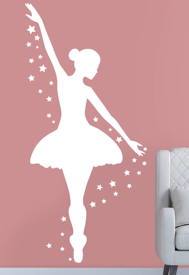 Ballerina Wall Decal, Dance Wall Decor, Personalized Decal, Girls Room Decor, Ballet Decor, Ballerina Decor image 4