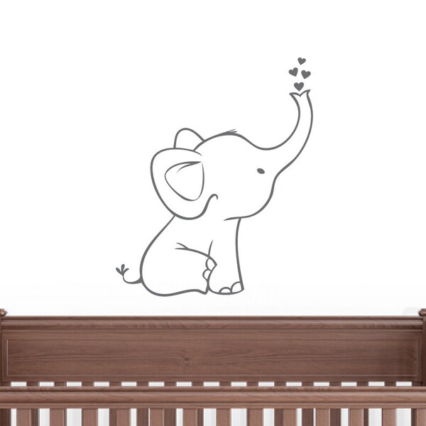 Elephant Wall Decal Etsy