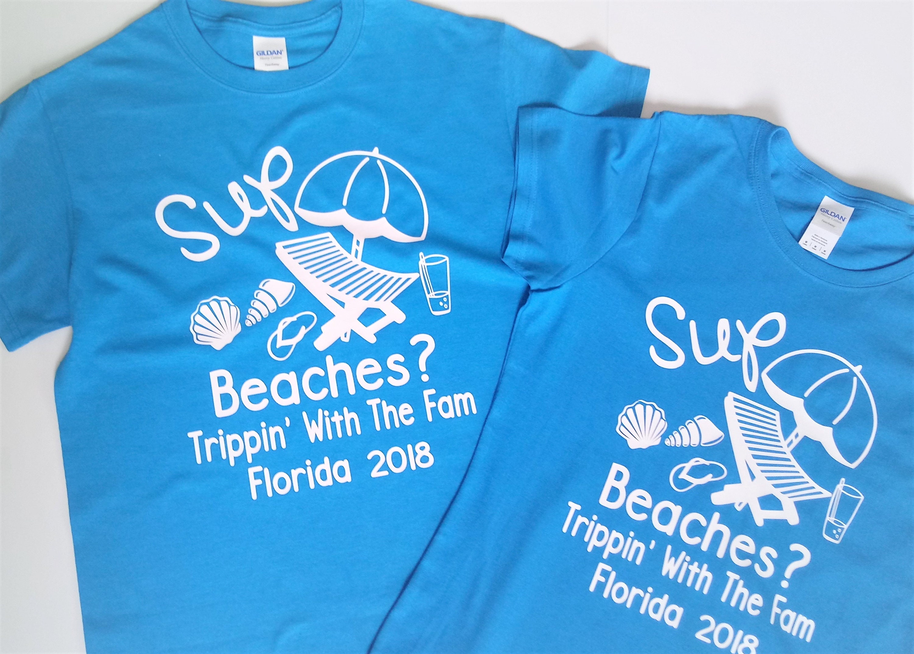 Beach Themed Family Vacation Shirts Sup Beaches Family Tees Etsy