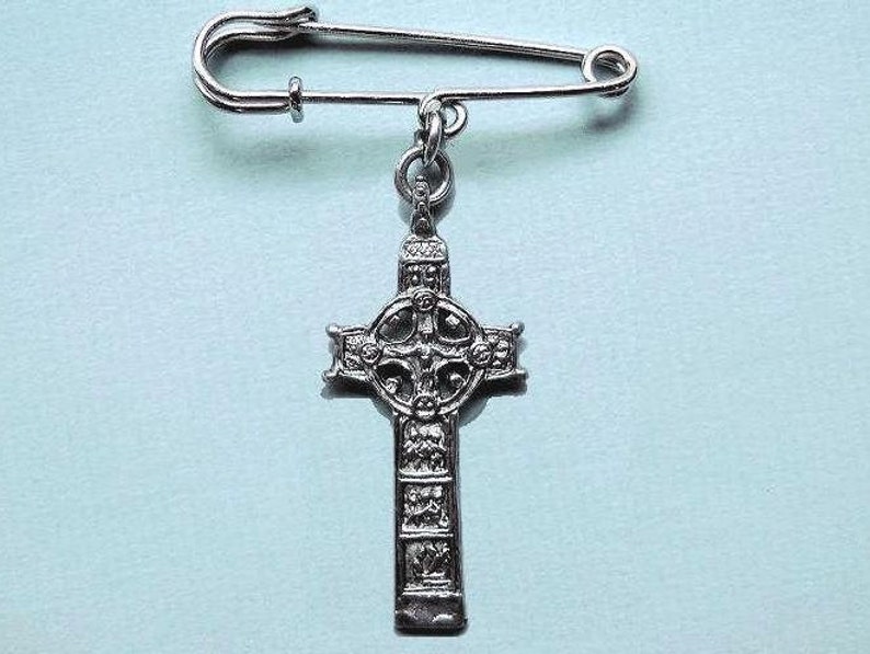 Cross Pin Man Gift Irish Celtic Catholic Religious Jean Etsy