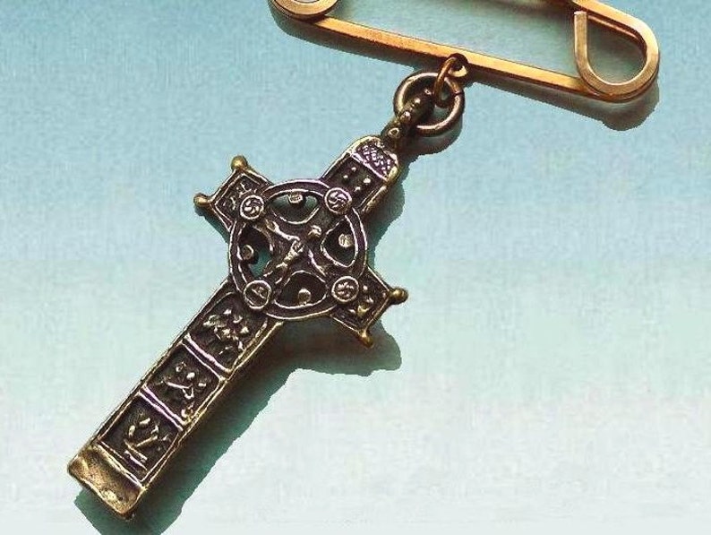 Cross Pin Man Gift Irish Celtic Catholic Religious Jean Etsy