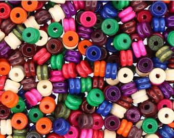 Wood Bead Mix (Tire) 6MM (300 Pcs)