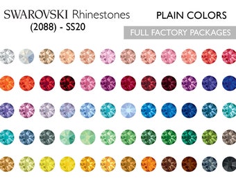 1,440pcs Swarovski Rhinestones (2088) SS20 Plain Colors- CHOOSE YOUR COLOR