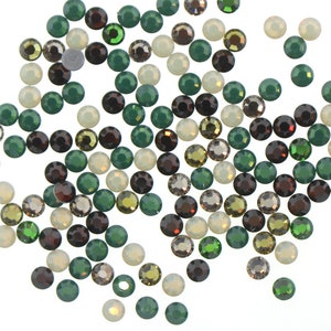 Swarovski SS16 Hot Fix Rhinestones Mix - Jungle Beat Mix - Assorted 144 Pieces