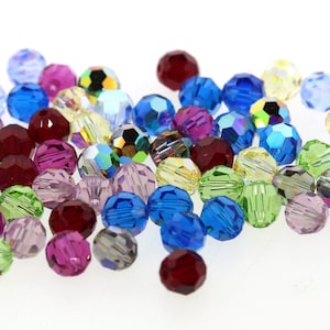 72Pcs- Swarovski 5000 5mm Round Bead Mix
