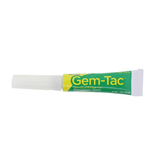 Gem-Tac Glue - Mini .17 oz bottle - Made for fabric - Ideal for gluing rhinestones onto fabric