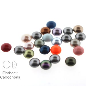 Swarovski 5817 6mm Pearl Cabochon Flatback Pearl Mix (24 pieces)