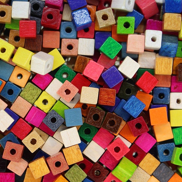 Wood Bead Mix (Cube) 5MM (300 Pcs)