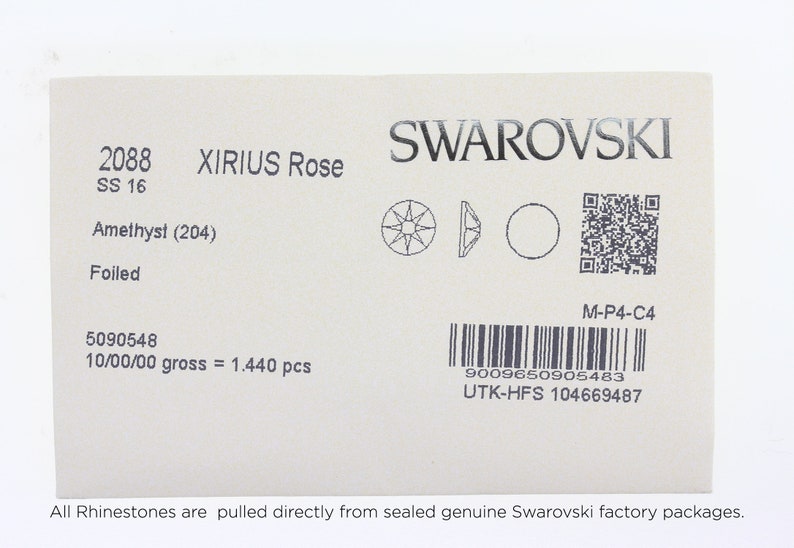 144-Pack Jet Black Swarovski Flatback Crystals - 4mm Round, 16ss, Austrian Made
