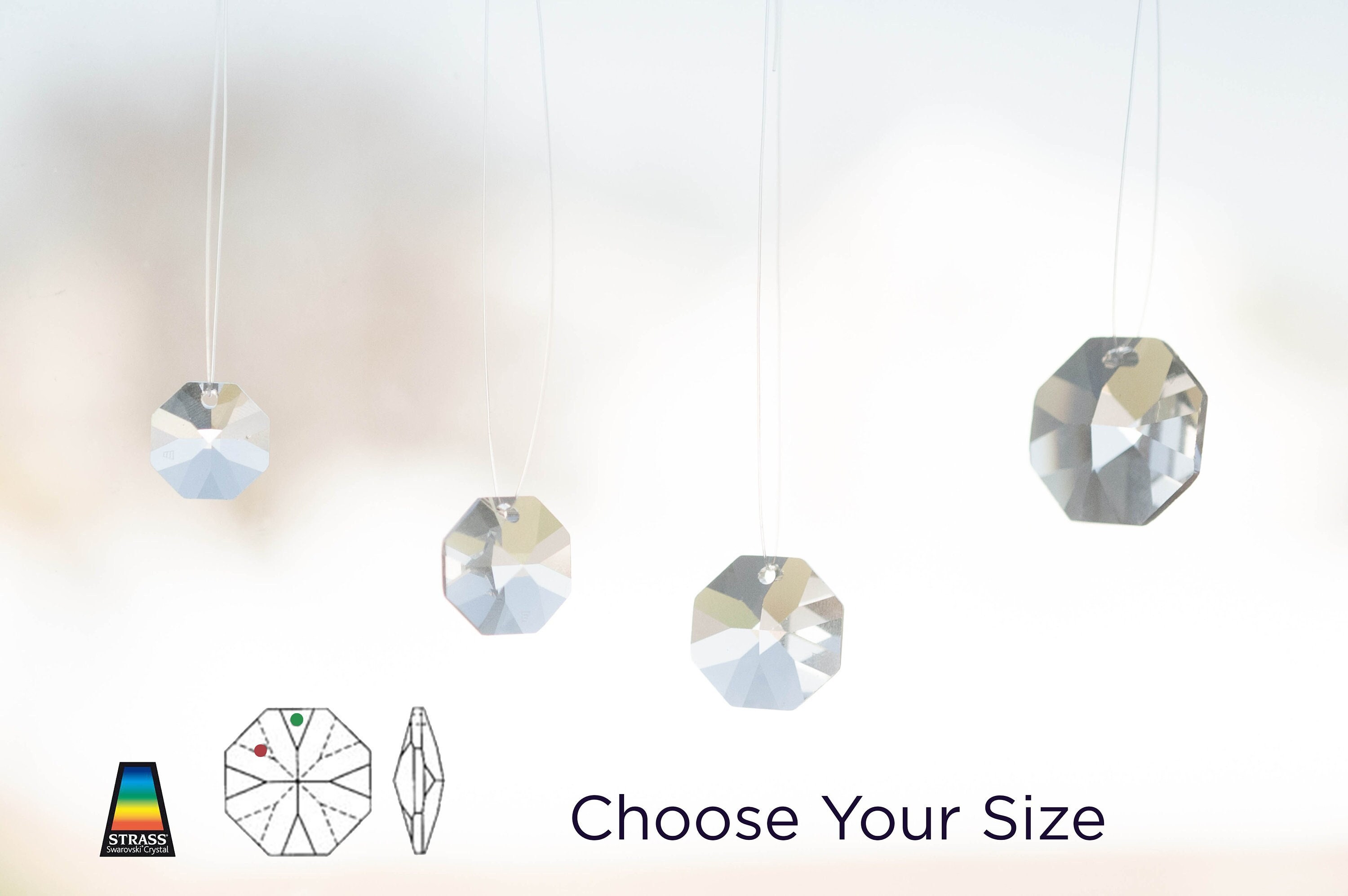 Swarovski 8116 octagon crystals - Etsy 日本