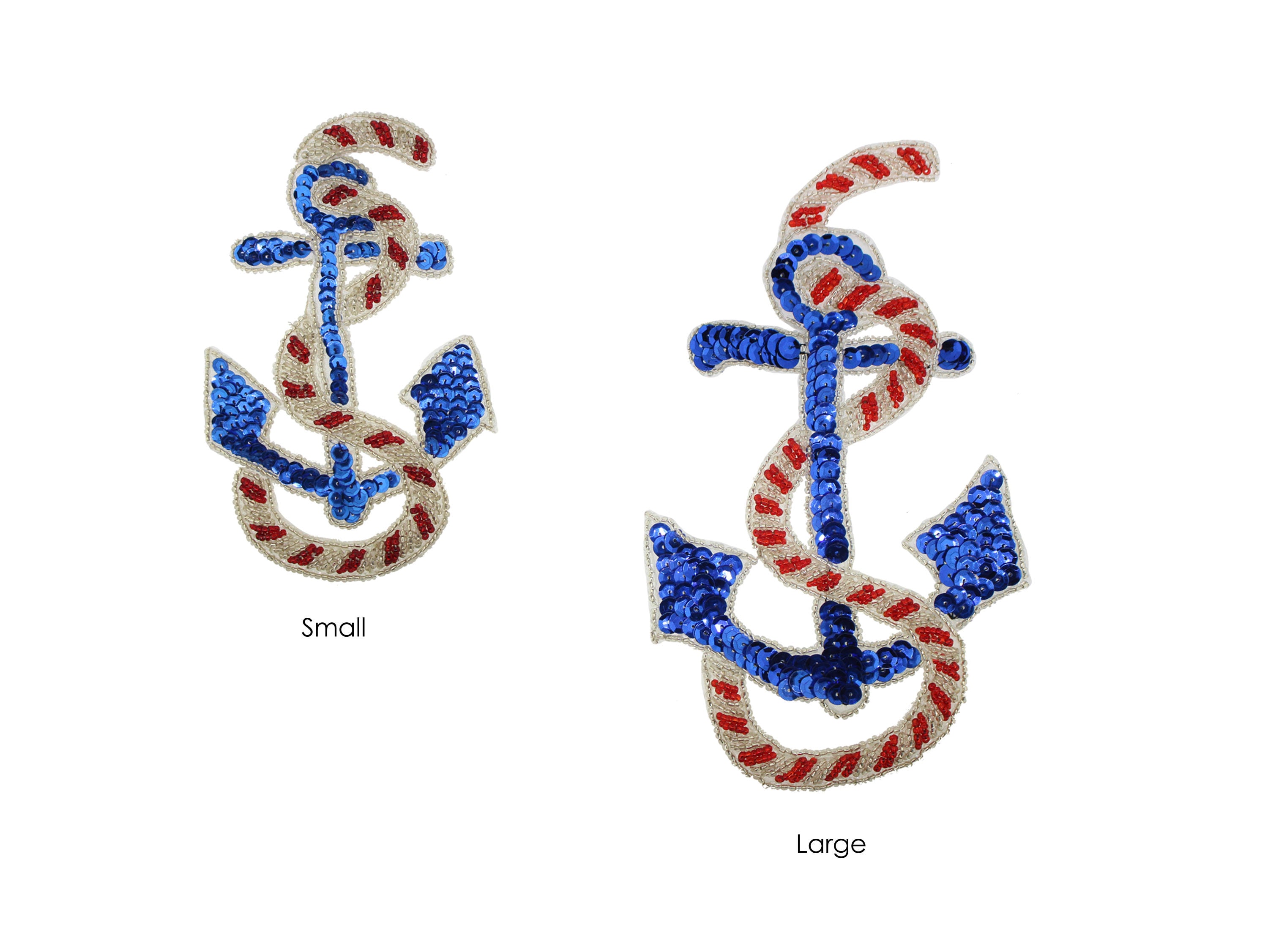 Anchor and Rope Beaded & Sequin Applique - CHOOSE YOUR SIZE - Etsy