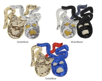 Opera Mask Sequin & Beaded Applique 7"x6"- CHOOSE YOUR COLOR