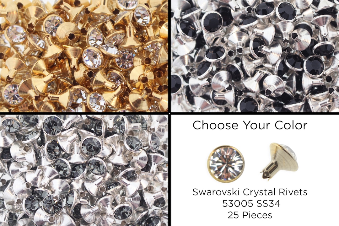 Swarovski Crystal Rivets 53005 SS34 8mm 25 Pieces CHOOSE Etsy