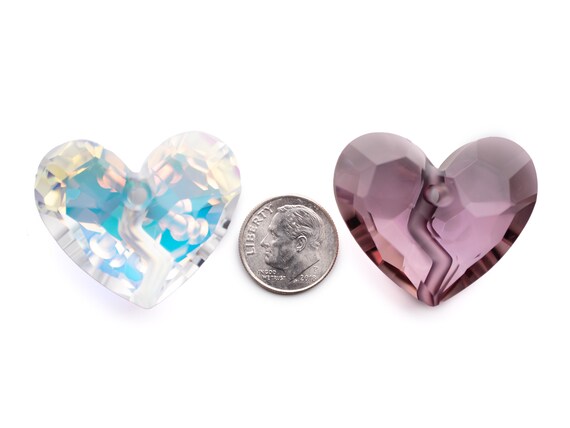 RARE Swarovski Forever 1 Heart Pendant 6263 36mm - 1 Piece