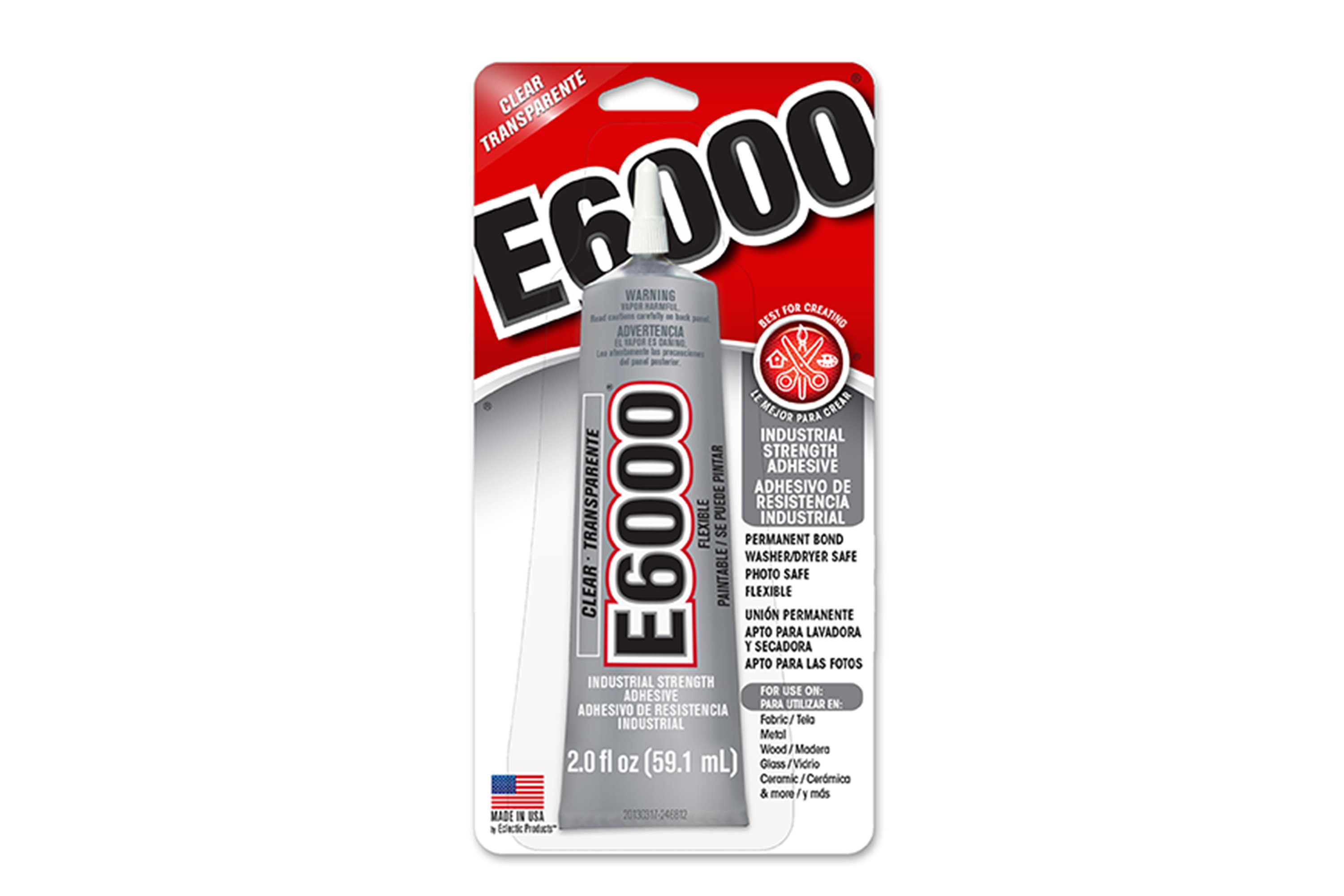 E 6000 glue small 1 oz clear great for fabric and flexible repairs