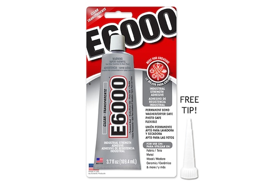 E6000 3.7 oz Industrial Strength Adhesive Glue - Clear w/ FREE TIP!