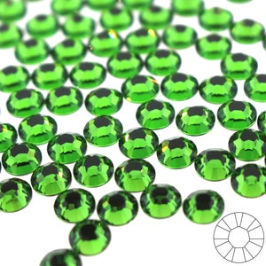 Swarovski 2058 Flatback Rhinestones SS30 - Fern Green (36 Pieces)