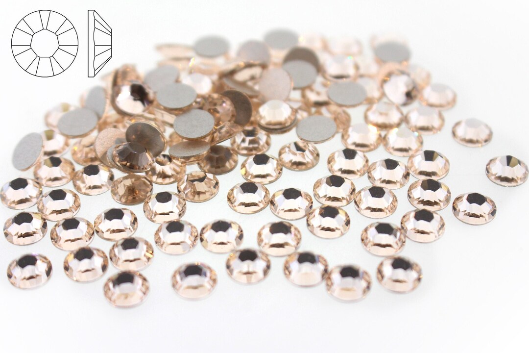Swarovski Crystal Black Diamond AB Flatback Rhinestones in SS30