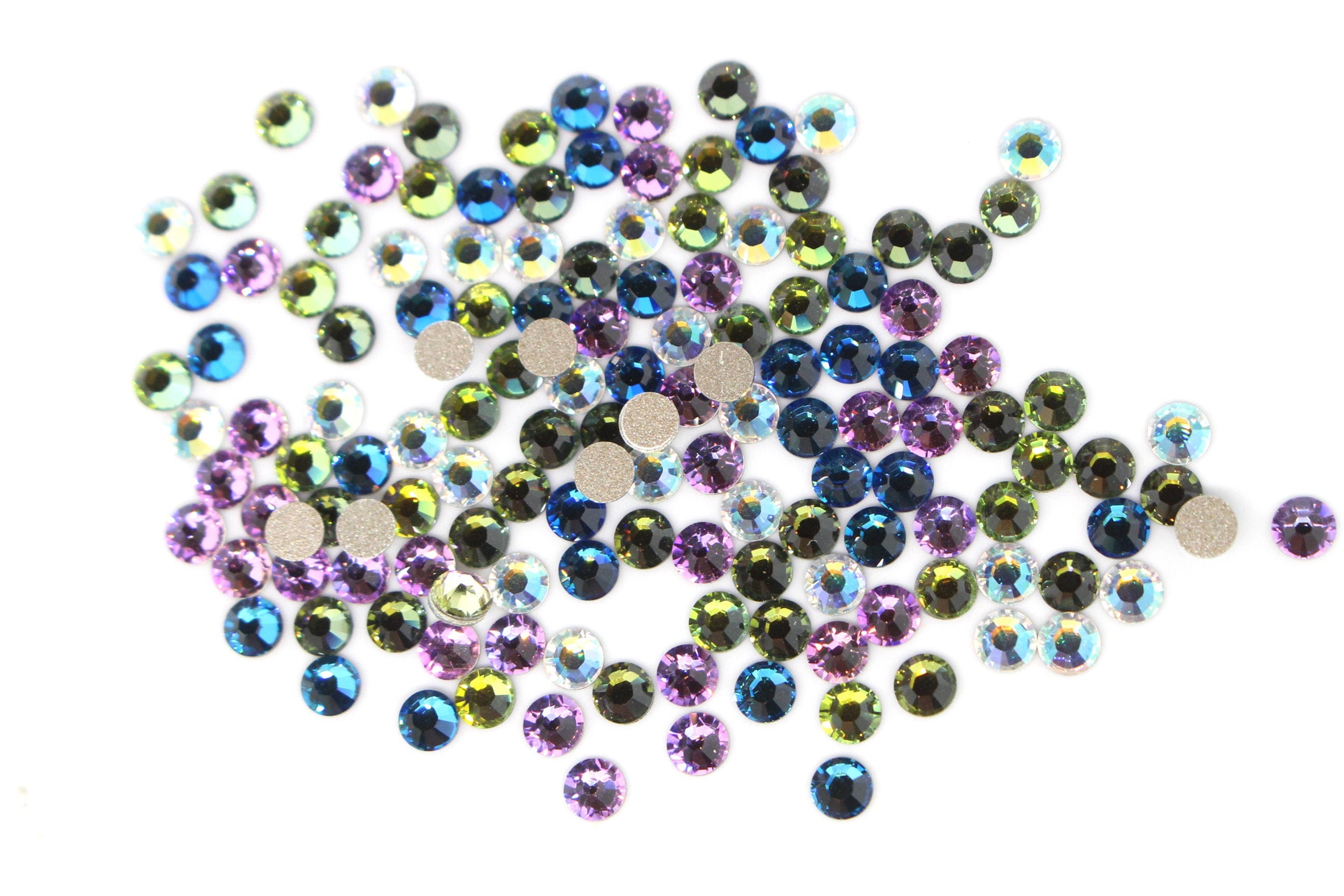 Swarovski SS12 Flatback Rhinestones Mix - Fancy Coating Colors