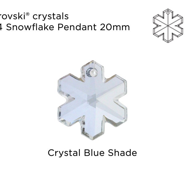 Swarovski Snowflake Pendant 6704 20mm Crystal Bue Shade - 1 Piece