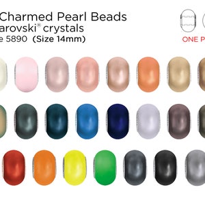 Swarovski crystal 5890 BeCharmed Pearl Beads - Pandora Style - 14mm - (1 Piece) - CHOOSE YOUR COLOR