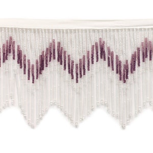 1 Yard Beaded Crystal, Light Amethyst, and Amethyst Fringe (A)