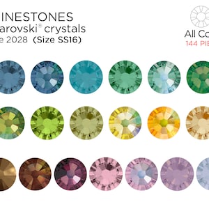 Swarovski 2028 Flatback Rhinestones SS16 - CHOOSE YOUR COLOR (144 Pieces)
